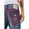 True Religion Mens Ricky Super Qt Flap 1.2″(Muphrid Dark Wash)