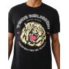 True Religion Men’s Tiger Face Bling Short Sleeve Tee – Casual Graphic Crew Neck T-Shirt-Jet Black(Jet Black)