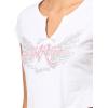 True Religion Women’s Crystal Wing V Notch Tee(Optic White)
