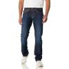 True Religion Mens Ricky Super T Straight Flap Jean(Giza Dark Wash)