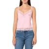 True Religion Womens Hs Crystal Embroidery Lace Tank​(Candy Pink)
