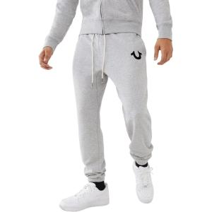 True Religion Mens Logo Horseshoe Sweatpant(Heather Grey)