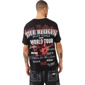 True Religion Men’s Relaxed Multi Print Tee(Jet Black)