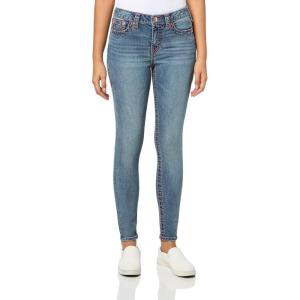 True Religion Women’s Jennie MID Rise Skinny Pick Stitch Super T Jeans in Alondra Way(Alondra Way)