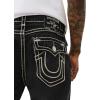 True Religion Mens Ricky Super T Flap 1.2″ Marled Rope Stitch(Loubet Black Wash)