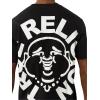 True Religion Men’s Short Sleeve Buddha Face Tee – Men’s T-Shirts, Graphic Tees for Men(Jet Black)