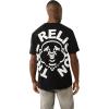 True Religion Men’s Short Sleeve Buddha Face Tee – Men’s T-Shirts, Graphic Tees for Men(Jet Black)