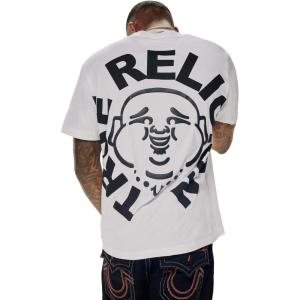 True Religion Men’s Short Sleeve Buddha Face Tee – Men’s T-Shirts, Graphic Tees for Men(Optic White)