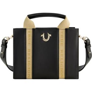 True Religion Tote Bag, Women’s Mini Handbag with Adjustable Shoulder Strap(Black)