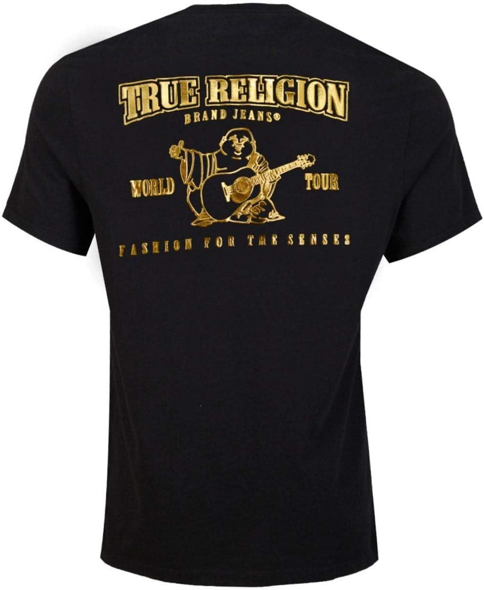 imageTrue Religion Mens Double Puff Short Sleeve TShirtBlack