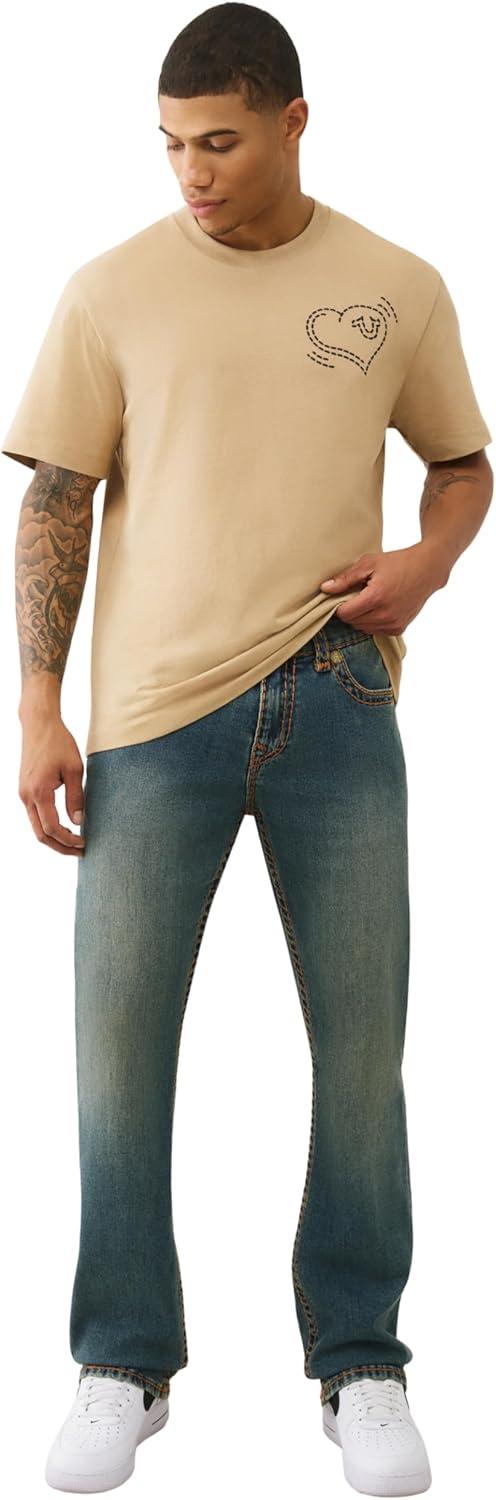 imageTrue Religion Mens Ricky Super T Flap 34inSepia Dawn Medium Wash