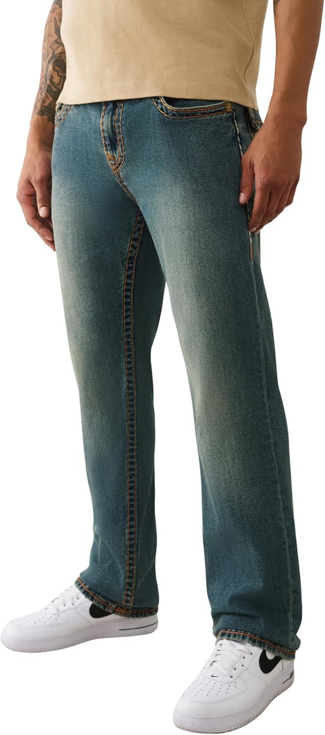 imageTrue Religion Mens Ricky Super T Flap 34inSepia Dawn Medium Wash