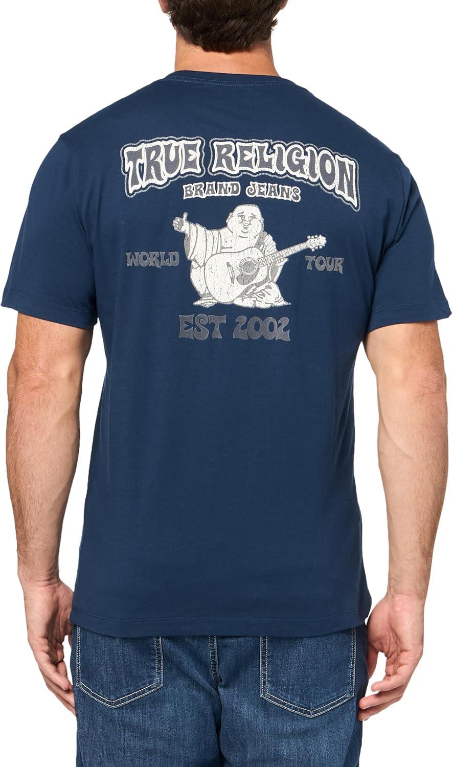 imageTrue Religion Mens Ss Vintage Flock TeeDress Blue