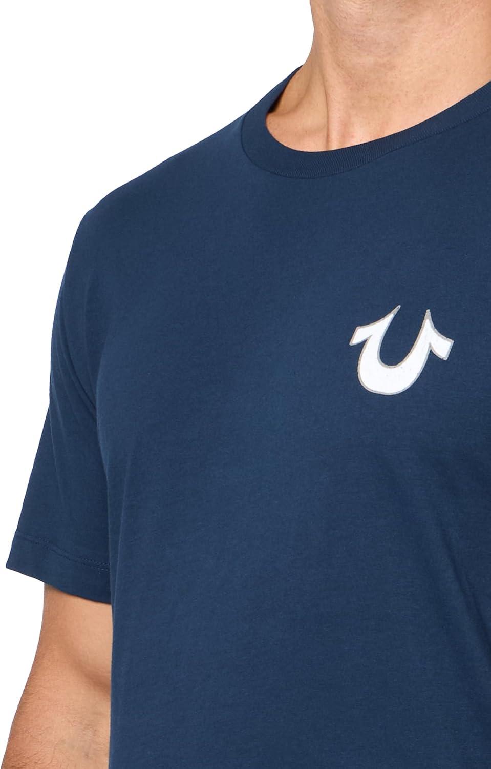 imageTrue Religion Mens Ss Vintage Flock TeeDress Blue