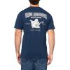 True Religion Mens Ss Vintage Flock Tee(Dress Blue)