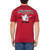 True Religion Mens Ss Vintage Flock Tee(Red Dahlia)