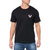 True Religion Mens Ss Vintage Flock Tee(Jet Black)