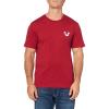 True Religion Mens Ss Vintage Flock Tee(Red Dahlia)