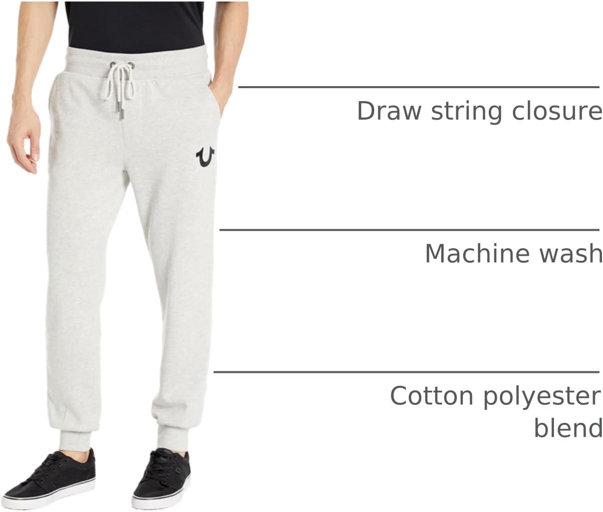 imageTrue Religion Mens Metallic Horseshoe JoggerOatmeal Heather