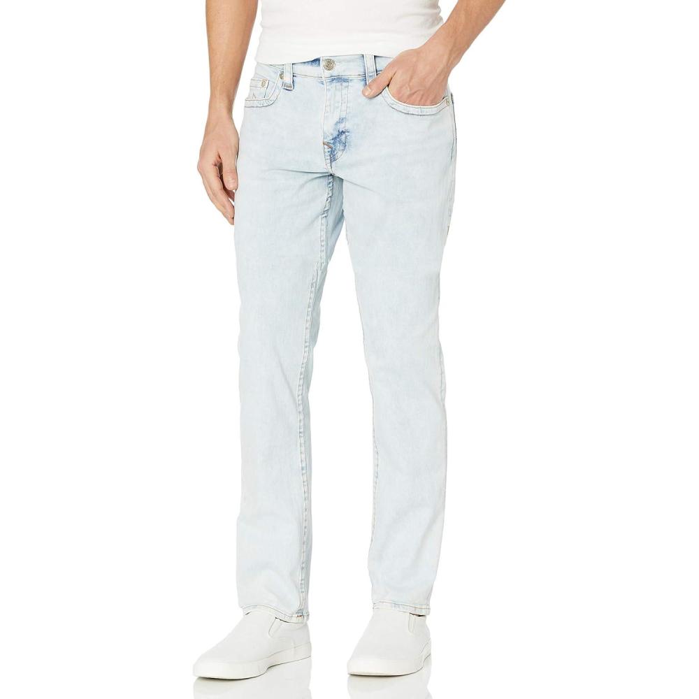 imageTrue Religion Mens Geno Slim Fit JeanLight Wash