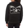 True Religion Men’s Big T Zip Up Hoodie, Jet Black, Small
