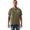 True Religion Men’s Short Sleeve University Tee– Crewneck Collegiate Logo(Kalamata)