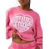 True Religion Washed Heritage Dolman Pullover for Women – Premium Soft Cotton | Cozy & Stylish(Fuschia Purple)