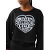 True Religion Washed Heritage Dolman Pullover for Women – Premium Soft Cotton | Cozy & Stylish(Jet Black)