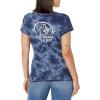 True Religion Women’s Buddha Foil Back V Neck Tee(Night Sky)