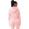 True Religion Women’s Raw Edge Big T Shrunken Zip Hoodie – Candy Pink