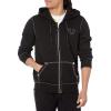 True Religion Men’s Big T Zip Up Hoodie, Jet Black, Small