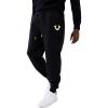True Religion Mens Metallic Horseshoe Jogger(Black)