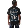 True Religion Men’s Short Sleeve University Tee– Crewneck Collegiate Logo(Jet Black)