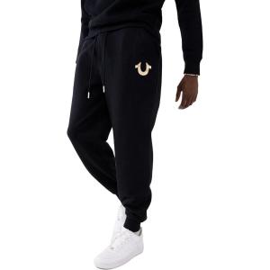True Religion Mens Metallic Horseshoe Jogger(Black)