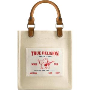 True Religion Women’s Tote Bag, Buddha Pocket Travel Shoulder Handbag with Adjustable Removable Crossbody Strap(Natural)