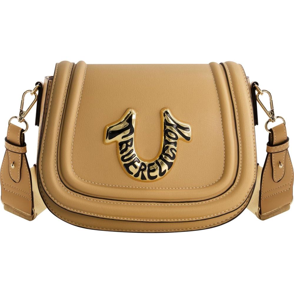 imageTrue Religion Tote Bag Womens Mini Handbag with Adjustable Shoulder StrapCamel