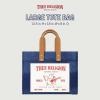 True Religion Large Tote Bag, Canvas Travel Carryall Shoulder Handbag(Blue)