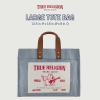 True Religion Large Tote Bag, Canvas Travel Carryall Shoulder Handbag(Denim)