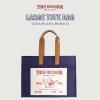 True Religion Large Tote Bag, Canvas Travel Carryall Shoulder Handbag(Navy)