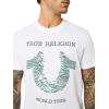 True Religion Men’s SS Embroidery Radio Wave Tee – Short Sleeve T-Shirt(Optic White)