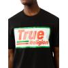 True Religion Men’s Short Sleeve High Density Tee – Casual Crew Neck T-Shirt(Jet Black)