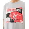 True Religion Men’s Short Sleeve Torn SRS Tee – Casual Graphic T-Shirt(Heather Grey)