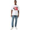 True Religion Men’s Short Sleeve Torn SRS Tee – Casual Graphic T-Shirt(Optic White)