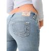 True Religion Women’s Crystal Becca Low Rise Boot Jeans- Super T Stitching(Nora)