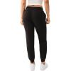 True Religion Women’s Foil Classic Lounge Jogger Comfort Pant(Jet Black)