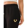 True Religion Women’s Foil Classic Lounge Jogger Comfort Pant(Jet Black)