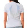 True Religion Women’s Painted Hs Ombre Crystals V Neck Tee​(Zen Blue)