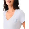 True Religion Women’s Painted Hs Ombre Crystals V Neck Tee​(Zen Blue)
