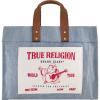 True Religion Large Tote Bag, Canvas Travel Carryall Shoulder Handbag(Denim)