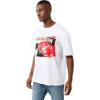 True Religion Men’s Short Sleeve Torn SRS Tee – Casual Graphic T-Shirt(Optic White)